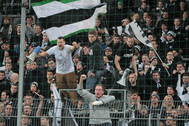 Salzburg - Sturm Graz
Oesterreichische Fussball Bundesliga, 14. Runde, FC RB Salzburg - SK Sturm Graz, Stadion Wals-Siezenheim, 02.11.2013. 

Foto zeigt Fans von Sturm
