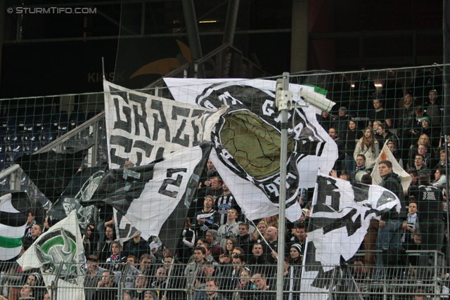 Salzburg - Sturm Graz
Oesterreichische Fussball Bundesliga, 14. Runde, FC RB Salzburg - SK Sturm Graz, Stadion Wals-Siezenheim, 02.11.2013. 

Foto zeigt Fans von Sturm
