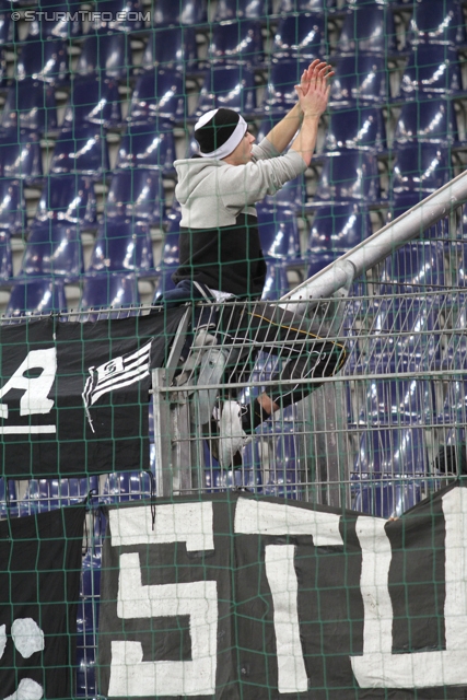 Salzburg - Sturm Graz
Oesterreichische Fussball Bundesliga, 14. Runde, FC RB Salzburg - SK Sturm Graz, Stadion Wals-Siezenheim, 02.11.2013. 

Foto zeigt Fans von Sturm
