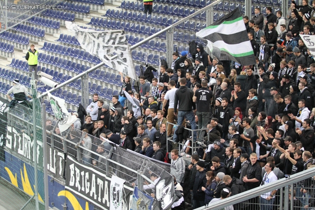 Salzburg - Sturm Graz
Oesterreichische Fussball Bundesliga, 14. Runde, FC RB Salzburg - SK Sturm Graz, Stadion Wals-Siezenheim, 02.11.2013. 

Foto zeigt Fans von Sturm
