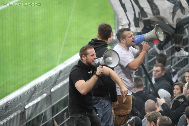 Salzburg - Sturm Graz
Oesterreichische Fussball Bundesliga, 14. Runde, FC RB Salzburg - SK Sturm Graz, Stadion Wals-Siezenheim, 02.11.2013. 

Foto zeigt Fans von Sturm
