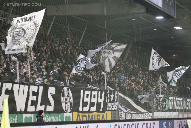 Sturm Graz - Ried
Oesterreichische Fussball Bundesliga, 15. Runde, SK Sturm Graz - SV Ried, Stadion Liebenau Graz, 27.11.2013. 

Foto zeigt Fans von Sturm
