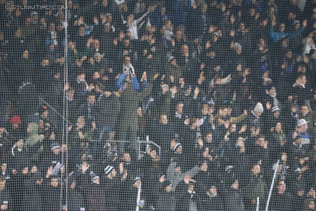 Sturm Graz - Ried
Oesterreichische Fussball Bundesliga, 15. Runde, SK Sturm Graz - SV Ried, Stadion Liebenau Graz, 27.11.2013. 

Foto zeigt Fans von Sturm
