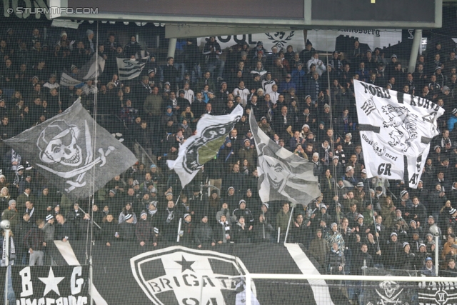 Sturm Graz - Ried
Oesterreichische Fussball Bundesliga, 15. Runde, SK Sturm Graz - SV Ried, Stadion Liebenau Graz, 27.11.2013. 

Foto zeigt Fans von Sturm
