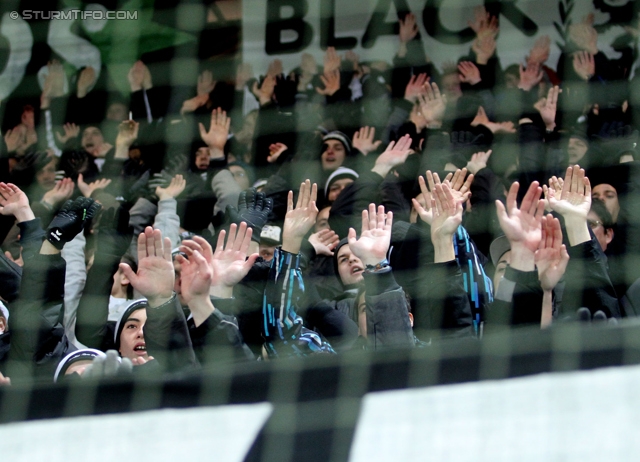 Sturm Graz - Ried
Oesterreichische Fussball Bundesliga, 15. Runde, SK Sturm Graz - SV Ried, Stadion Liebenau Graz, 27.11.2013. 

Foto zeigt Fans von Sturm
