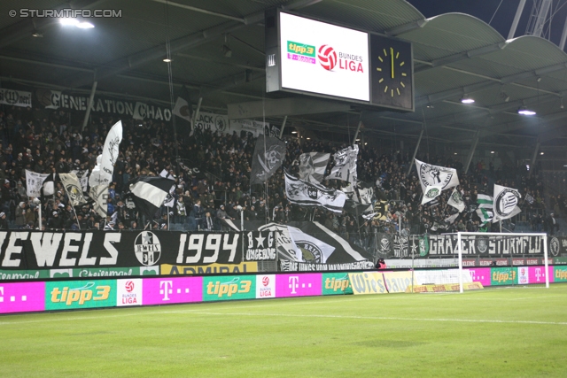 Sturm Graz - Ried
Oesterreichische Fussball Bundesliga, 15. Runde, SK Sturm Graz - SV Ried, Stadion Liebenau Graz, 27.11.2013. 

Foto zeigt Fans von Sturm
