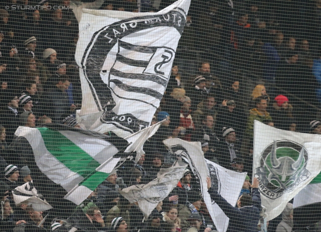 Sturm Graz - Ried
Oesterreichische Fussball Bundesliga, 15. Runde, SK Sturm Graz - SV Ried, Stadion Liebenau Graz, 27.11.2013. 

Foto zeigt Fans von Sturm
