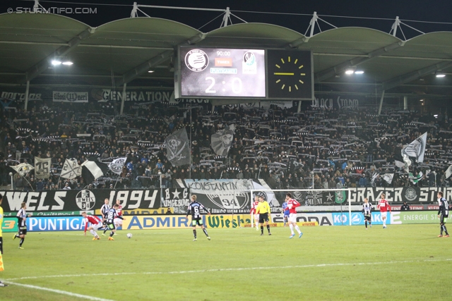 Sturm Graz - Ried
Oesterreichische Fussball Bundesliga, 15. Runde, SK Sturm Graz - SV Ried, Stadion Liebenau Graz, 27.11.2013. 

Foto zeigt Fans von Sturm
