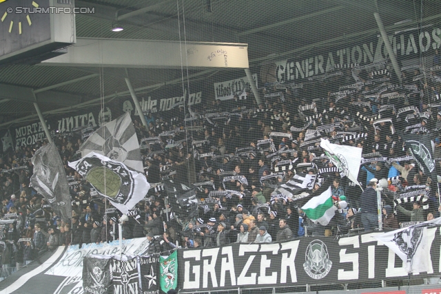 Sturm Graz - Ried
Oesterreichische Fussball Bundesliga, 15. Runde, SK Sturm Graz - SV Ried, Stadion Liebenau Graz, 27.11.2013. 

Foto zeigt Fans von Sturm
