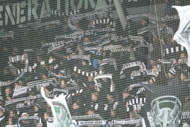 Sturm Graz - Ried
Oesterreichische Fussball Bundesliga, 15. Runde, SK Sturm Graz - SV Ried, Stadion Liebenau Graz, 27.11.2013. 

Foto zeigt Fans von Sturm
