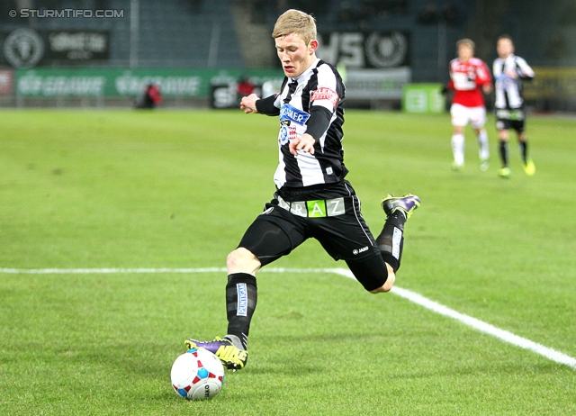 Sturm Graz - Ried
Oesterreichische Fussball Bundesliga, 15. Runde, SK Sturm Graz - SV Ried, Stadion Liebenau Graz, 27.11.2013. 

Foto zeigt Florian Kainz (Sturm)
