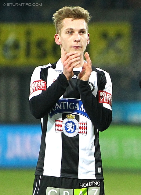 Sturm Graz - Ried
Oesterreichische Fussball Bundesliga, 15. Runde, SK Sturm Graz - SV Ried, Stadion Liebenau Graz, 27.11.2013. 

Foto zeigt Marc Andre Schmerboeck (Sturm)
