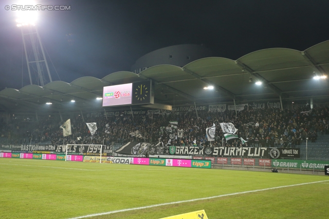 Sturm Graz - Wr. Neustadt
Oesterreichische Fussball Bundesliga, 17. Runde, SK Sturm Graz - SC Wiener Neustadt, Stadion Liebenau Graz, 30.11.2013. 

Foto zeigt Fans von Sturm
