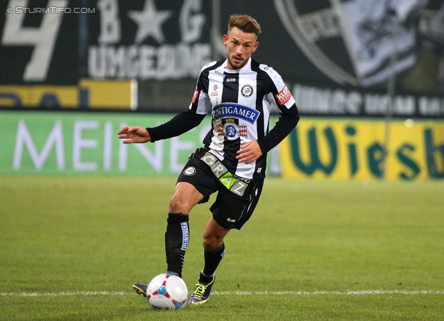 Sturm Graz - Wr. Neustadt
Oesterreichische Fussball Bundesliga, 17. Runde, SK Sturm Graz - SC Wiener Neustadt, Stadion Liebenau Graz, 30.11.2013. 

Foto zeigt Philipp Huetter (Sturm)
