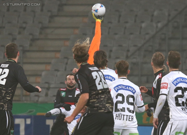 Innsbruck - Sturm Graz
Oesterreichische Fussball Bundesliga, 19. Runde,FC Wacker Innsbruck - SK Sturm Graz, Tivoli Stadion Innsbruck, 07.12.2013. 

Foto zeigt Stipe Vucur (Innsbruck), Sebastian Siller (Innsbruck), Benedikt Pliquett (Sturm), Philipp Huetter (Sturm) und Christian Klem (Sturm)
