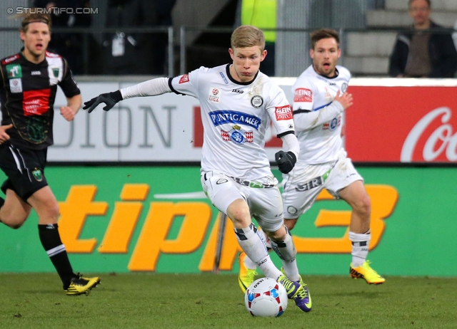 Innsbruck - Sturm Graz
Oesterreichische Fussball Bundesliga, 19. Runde,FC Wacker Innsbruck - SK Sturm Graz, Tivoli Stadion Innsbruck, 07.12.2013. 

Foto zeigt Florian Kainz (Sturm)
