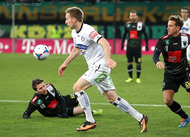 Innsbruck - Sturm Graz
Oesterreichische Fussball Bundesliga, 19. Runde,FC Wacker Innsbruck - SK Sturm Graz, Tivoli Stadion Innsbruck, 07.12.2013. 

Foto zeigt Robert Beric (Sturm)
