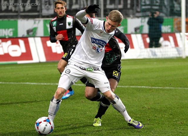 Innsbruck - Sturm Graz
Oesterreichische Fussball Bundesliga, 19. Runde,FC Wacker Innsbruck - SK Sturm Graz, Tivoli Stadion Innsbruck, 07.12.2013. 

Foto zeigt Florian Kainz (Sturm)
