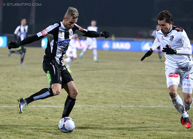 Wolfsberg - Sturm Graz
Oesterreichische Fussball Bundesliga, 16. Runde, Wolfsberger AC - SK Sturm Graz, Lavanttal-Arena Wolfsberg, 11.12.2013. 

Foto zeigt Patrick Wolf (Sturm)
