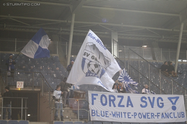 Sturm Graz - Groedig
Oesterreichische Fussball Bundesliga, 20. Runde, SK Sturm Graz - SV Groedig, Stadion Liebenau Graz, 14.12.2013. 

Foto zeigt Fans von Groedig
