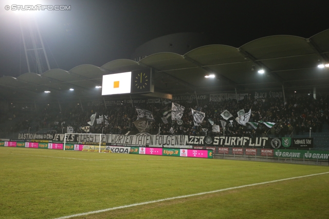 Sturm Graz - Groedig
Oesterreichische Fussball Bundesliga, 20. Runde, SK Sturm Graz - SV Groedig, Stadion Liebenau Graz, 14.12.2013. 

Foto zeigt Fans von Sturm
