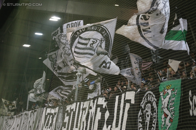 Sturm Graz - Groedig
Oesterreichische Fussball Bundesliga, 20. Runde, SK Sturm Graz - SV Groedig, Stadion Liebenau Graz, 14.12.2013. 

Foto zeigt Fans von Sturm
