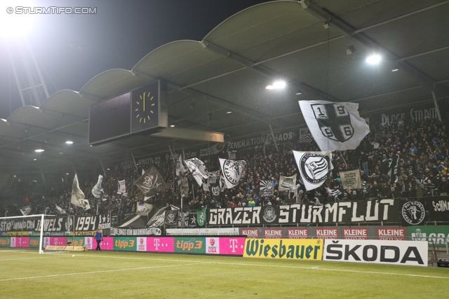 Sturm Graz - Rapid Wien
Oesterreichische Fussball Bundesliga, 21. Runde, SK Sturm Graz - SK Rapid Wien, Stadion Liebenau Graz, 18.12.2013. 

Foto zeigt Fans von Sturm
