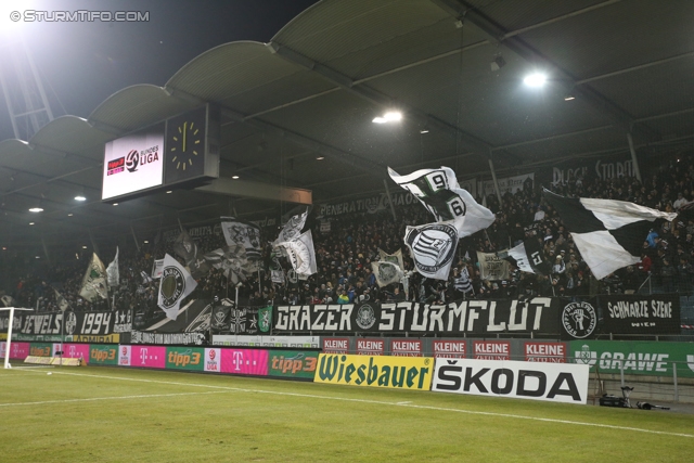 Sturm Graz - Rapid Wien
Oesterreichische Fussball Bundesliga, 21. Runde, SK Sturm Graz - SK Rapid Wien, Stadion Liebenau Graz, 18.12.2013. 

Foto zeigt Fans von Sturm
