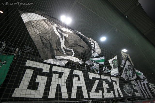 Sturm Graz - Rapid Wien
Oesterreichische Fussball Bundesliga, 21. Runde, SK Sturm Graz - SK Rapid Wien, Stadion Liebenau Graz, 18.12.2013. 

Foto zeigt Fans von Sturm
