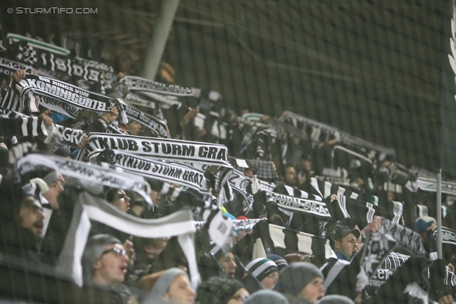 Sturm Graz - Rapid Wien
Oesterreichische Fussball Bundesliga, 21. Runde, SK Sturm Graz - SK Rapid Wien, Stadion Liebenau Graz, 18.12.2013. 

Foto zeigt Fans von Sturm
