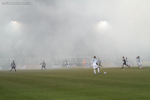 Sturm Graz - Rapid Wien
Oesterreichische Fussball Bundesliga, 21. Runde, SK Sturm Graz - SK Rapid Wien, Stadion Liebenau Graz, 18.12.2013. 

Foto zeigt eine Innenansicht im Stadion Liebenau
