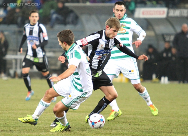 Sturm Graz - Rapid Wien
Oesterreichische Fussball Bundesliga, 21. Runde, SK Sturm Graz - SK Rapid Wien, Stadion Liebenau Graz, 18.12.2013. 

Foto zeigt Manuel Weber (Sturm)
