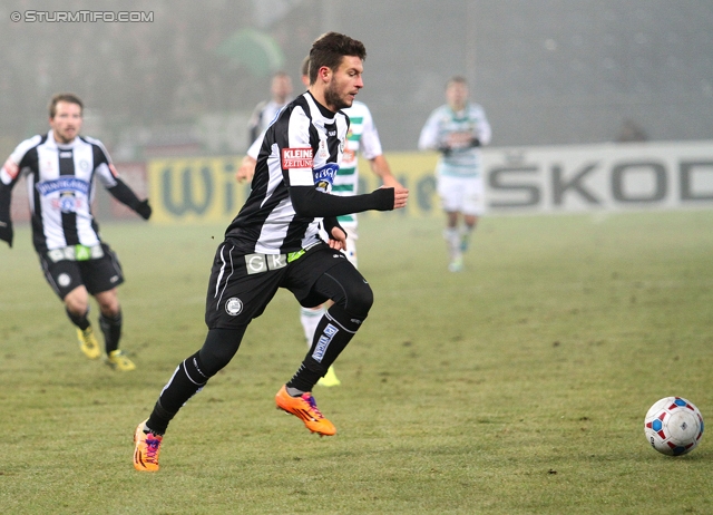 Sturm Graz - Rapid Wien
Oesterreichische Fussball Bundesliga, 21. Runde, SK Sturm Graz - SK Rapid Wien, Stadion Liebenau Graz, 18.12.2013. 

Foto zeigt Marco Djuricin (Sturm)
