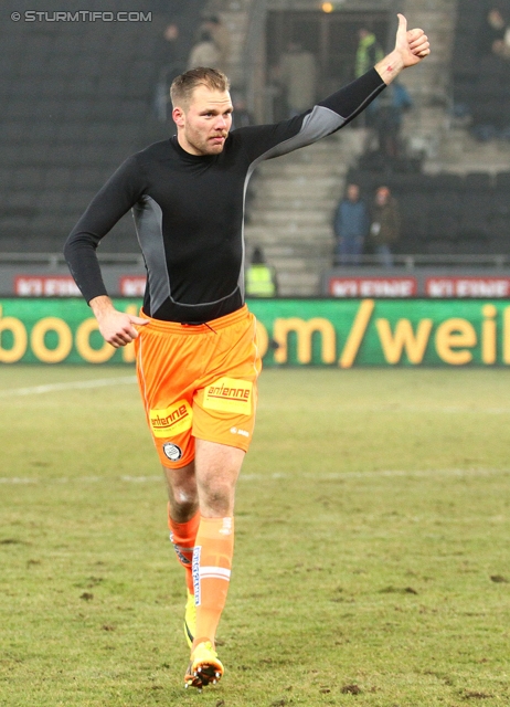 Sturm Graz - Rapid Wien
Oesterreichische Fussball Bundesliga, 21. Runde, SK Sturm Graz - SK Rapid Wien, Stadion Liebenau Graz, 18.12.2013. 

Foto zeigt Benedikt Pliquett (Sturm)
