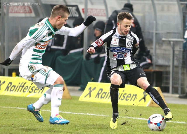 Sturm Graz - Rapid Wien
Oesterreichische Fussball Bundesliga, 21. Runde, SK Sturm Graz - SK Rapid Wien, Stadion Liebenau Graz, 18.12.2013. 

Foto zeigt Christian Klem (Sturm)
