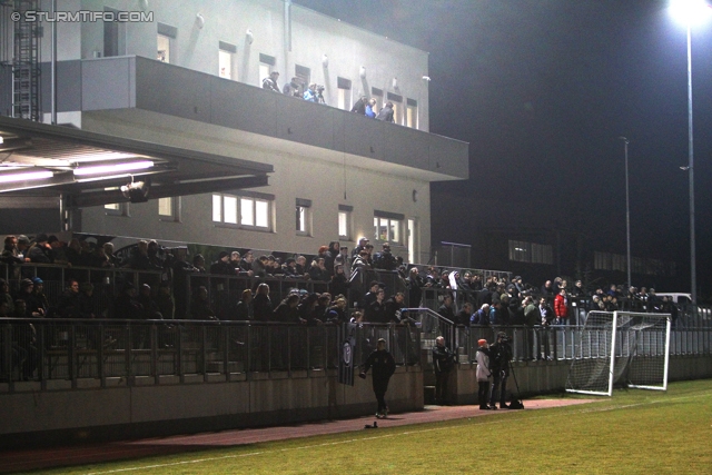 Sturm Graz - Haladas Szombathely
Testspiel,  SK Sturm Graz - Haladas Szombathely, Trainingszentrum Messendorf, 15.01.2014. 

Foto zeigt Fans von Sturm
