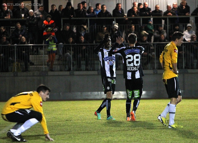 Sturm Graz - Kalsdorf
Testspiel,  SK Sturm Graz - SC Kalsdorf, Trainingszentrum Messendorf, 18.01.2014. 

Foto zeigt Patrick Wolf (Sturm) und Daniel Beichler (Sturm)
Schlüsselwörter: torjubel