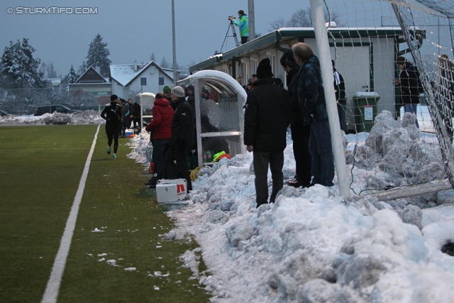 Sturm Graz - Weiz
Testspiel,  SK Sturm Graz - SC Weiz, Trainingszentrum Messendorf, 04.02.2014. 

Foto zeigt Fans
