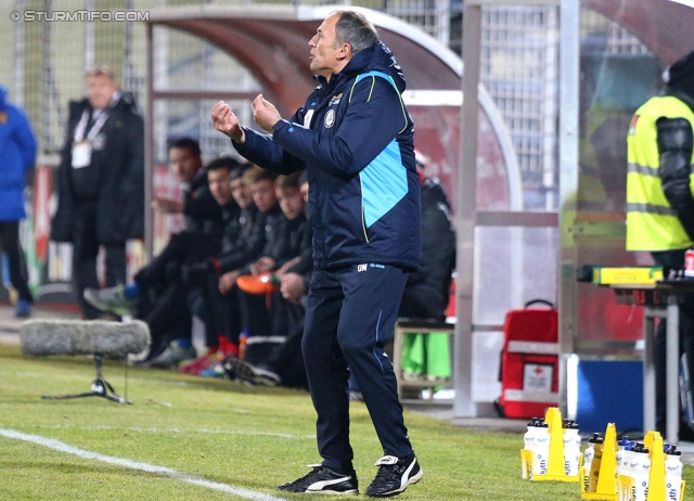 Admira Wacker - Sturm Graz
Oesterreichische Fussball Bundesliga, 22. Runde, FC Admira Wacker - SK Sturm Graz, Stadion Suedstadt Maria Enzersdorf, 08.02.2014. 

Foto zeigt Darko Milanic (Cheftrainer Sturm)
