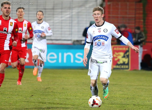 Admira Wacker - Sturm Graz
Oesterreichische Fussball Bundesliga, 22. Runde, FC Admira Wacker - SK Sturm Graz, Stadion Suedstadt Maria Enzersdorf, 08.02.2014. 

Foto zeigt Florian Kainz (Sturm)
