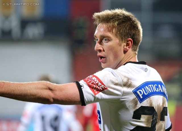 Admira Wacker - Sturm Graz
Oesterreichische Fussball Bundesliga, 22. Runde, FC Admira Wacker - SK Sturm Graz, Stadion Suedstadt Maria Enzersdorf, 08.02.2014. 

Foto zeigt Robert Beric (Sturm)
