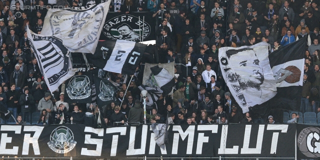 Sturm Graz - Salzburg
Oesterreichische Fussball Bundesliga, 23. Runde, SK Sturm Graz -  FC RB Salzburg, Stadion Liebenau Graz, 15.02.2014. 

Foto zeigt Fans von Sturm
