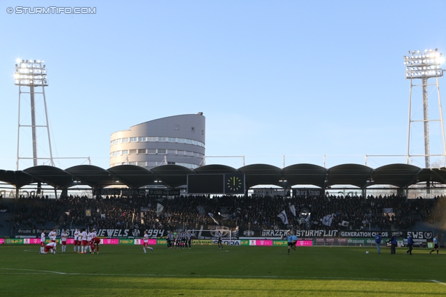 Sturm Graz - Salzburg
Oesterreichische Fussball Bundesliga, 23. Runde, SK Sturm Graz -  FC RB Salzburg, Stadion Liebenau Graz, 15.02.2014. 

Foto zeigt Fans von Sturm
