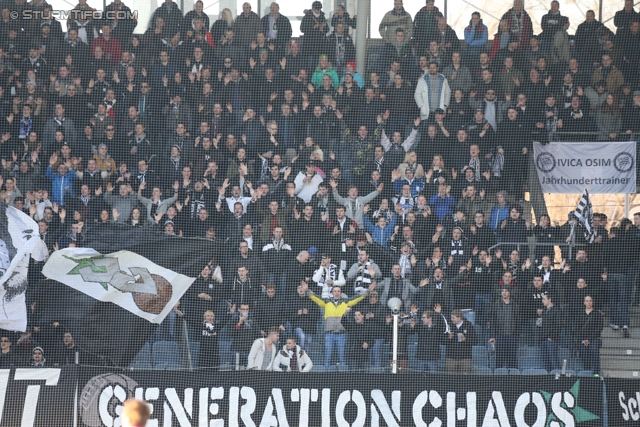 Sturm Graz - Salzburg
Oesterreichische Fussball Bundesliga, 23. Runde, SK Sturm Graz -  FC RB Salzburg, Stadion Liebenau Graz, 15.02.2014. 

Foto zeigt Fans von Sturm
