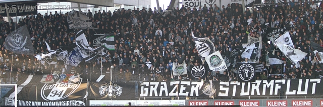 Sturm Graz - Salzburg
Oesterreichische Fussball Bundesliga, 23. Runde, SK Sturm Graz -  FC RB Salzburg, Stadion Liebenau Graz, 15.02.2014. 

Foto zeigt Fans von Sturm
