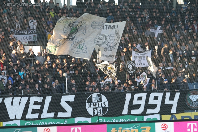 Sturm Graz - Salzburg
Oesterreichische Fussball Bundesliga, 23. Runde, SK Sturm Graz -  FC RB Salzburg, Stadion Liebenau Graz, 15.02.2014. 

Foto zeigt Fans von Sturm
