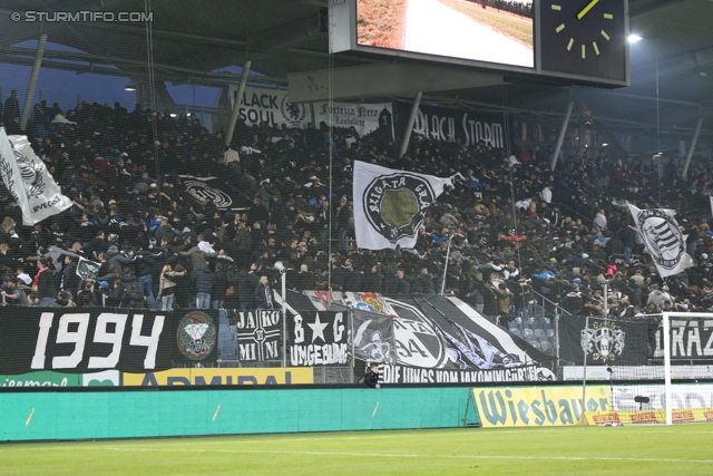 Sturm Graz - Salzburg
Oesterreichische Fussball Bundesliga, 23. Runde, SK Sturm Graz -  FC RB Salzburg, Stadion Liebenau Graz, 15.02.2014. 

Foto zeigt Fans von Sturm
