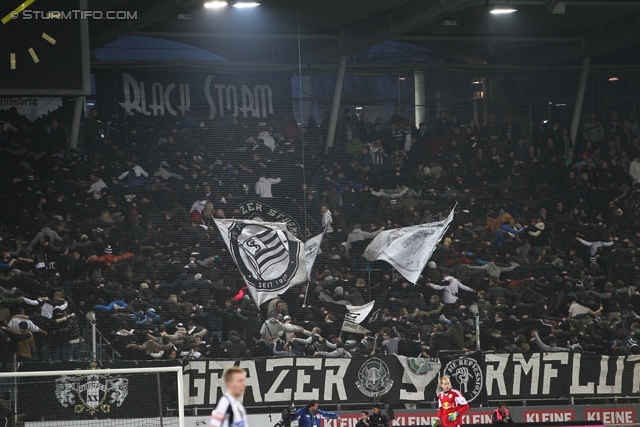 Sturm Graz - Salzburg
Oesterreichische Fussball Bundesliga, 23. Runde, SK Sturm Graz -  FC RB Salzburg, Stadion Liebenau Graz, 15.02.2014. 

Foto zeigt Fans von Sturm
