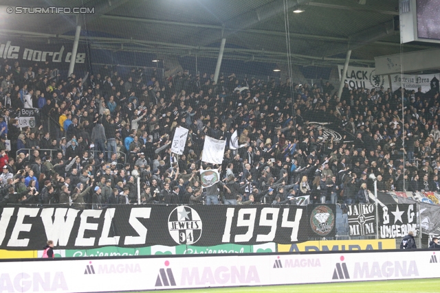 Sturm Graz - Salzburg
Oesterreichische Fussball Bundesliga, 23. Runde, SK Sturm Graz -  FC RB Salzburg, Stadion Liebenau Graz, 15.02.2014. 

Foto zeigt Fans von Sturm
