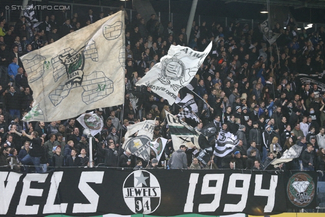 Sturm Graz - Salzburg
Oesterreichische Fussball Bundesliga, 23. Runde, SK Sturm Graz -  FC RB Salzburg, Stadion Liebenau Graz, 15.02.2014. 

Foto zeigt Fans von Sturm
